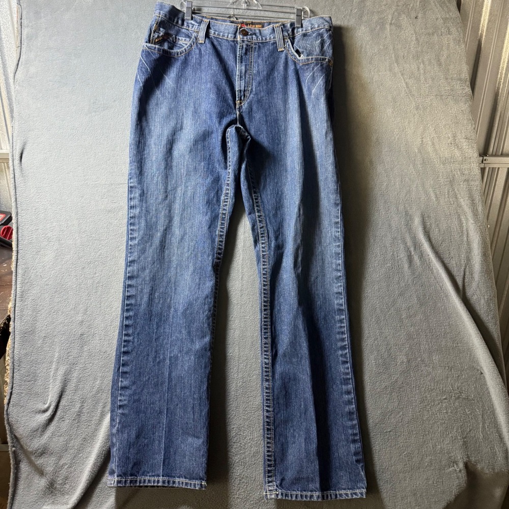 Ariat Work FR M4 Low Rise Boot Cut Jeans Mens 38x36 Blue Flame Resistant Denim